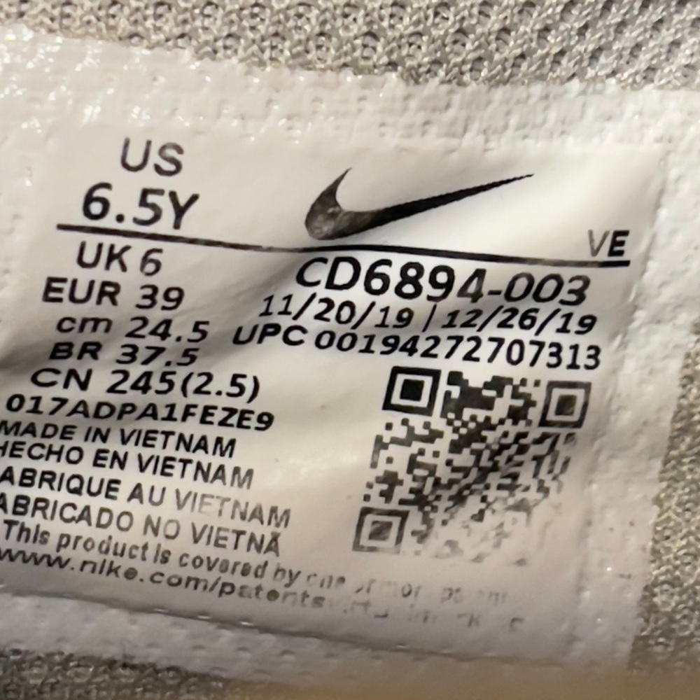 Nike 6.5Y Air Max Excee Grey Fog (GS) 
Sneakers Gray Purple Pink CD6894-003 - Picture 5 of 14